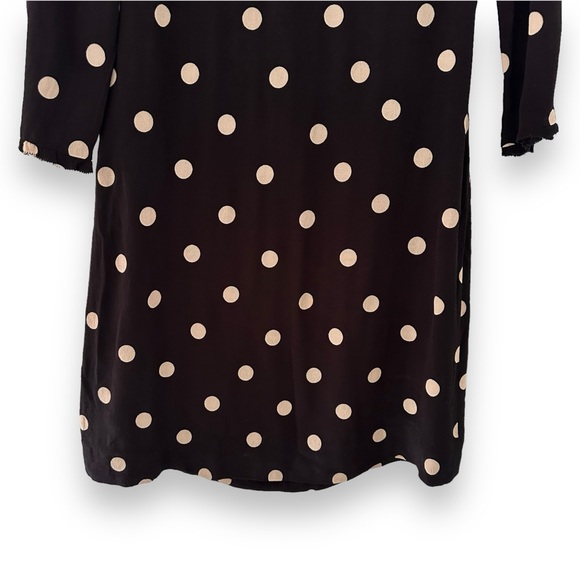 Kate Spade Black & White Dizzy Polka Dot Shift Mini Dress Size 0 - Picture 6 of 13